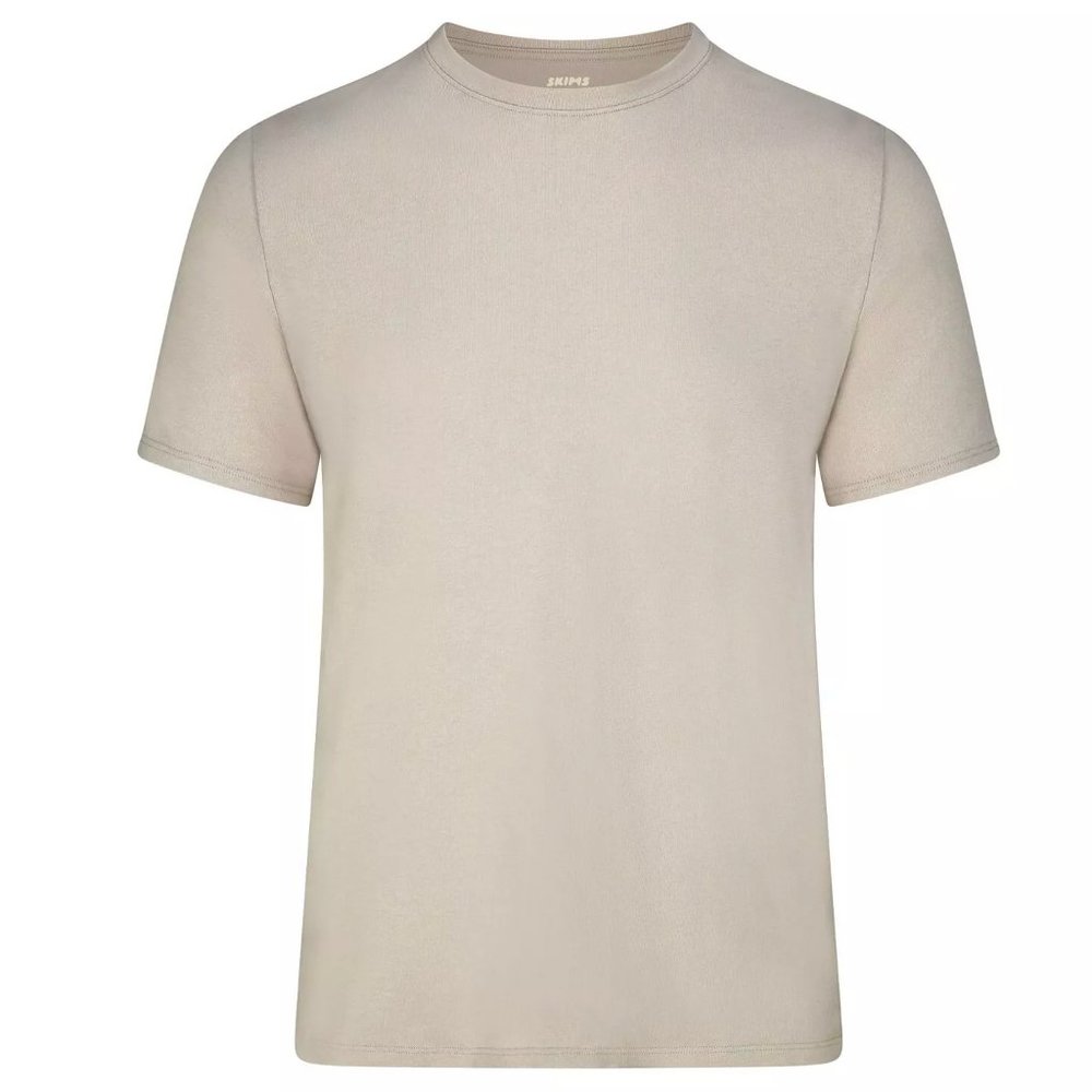 NWT SKIMS Men's Cotton Classic T-Shirt Stone Size M